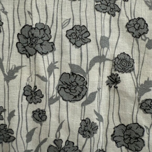 NWT Nordstrom Trim Fit Floral Print Button Down Shirt Mens Small White Gray - Picture 3 of 8